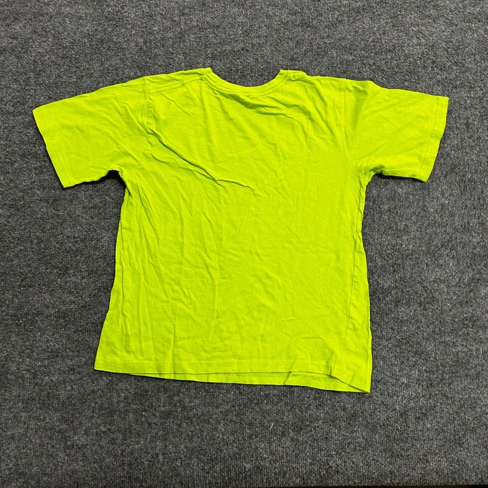 Champion T-Shirt Mens Size L Neon Lime Green Cotton Short Sleeve Athletic Logo - Picture 6 of 7